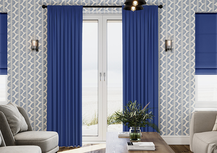 Ascot, Blue - Made to Measure Curtains - Image 3